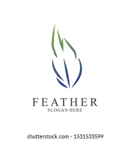 Feather logo design with modern concept. Icon feather vector template
