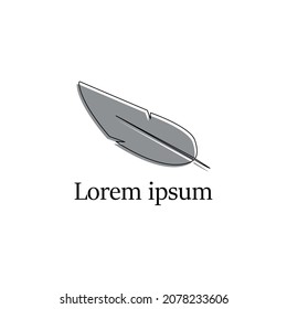 Logo-Design-Symbol für Feder