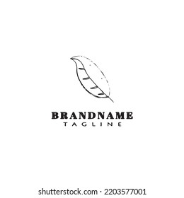 icono de la plantilla de diseño del logo de plumas negro ilustración de vector aislado