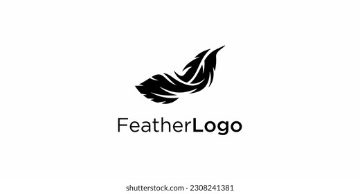 Federlogo-Design-Vorlage. Symbol, Vektorsymbol EPS10