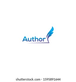 Feather logo design template. modern style icon