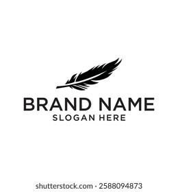feather logo design vector,editable eps 10