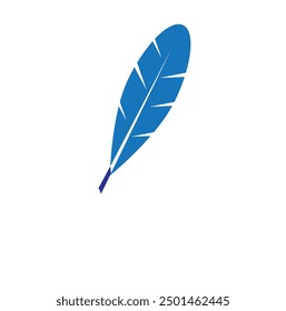 feather logo or education minimalist logo or clip art