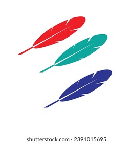 logotipo de pluma o clip plano