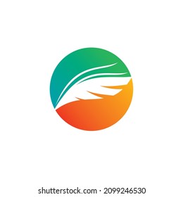 Plantilla de ilustración de diseño de iconos de logotipo de plumas.