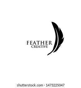 feather logo icon design vector illustration symbol