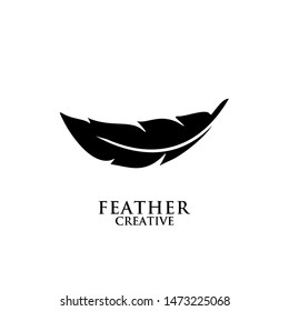 feather logo icon design vector illustration symbol