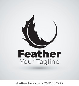 Feather logo icon illustration vector template