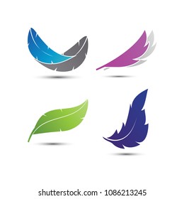 Feather logo icon template