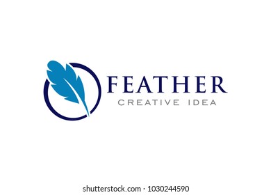 Feather Logo and Icon Vector Template