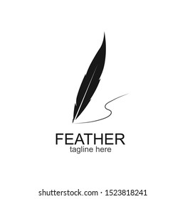 Feather Logo Icon Vector Template Vector Stock Vector (Royalty Free ...