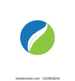 Feather Logo and Icon Vector Template - Vector