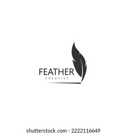 feather logo icon vector template
