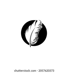 vector de ilustración del logotipo de plumas, vector de muelles