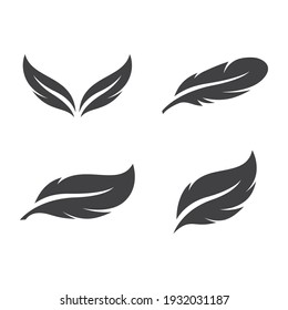 Feather logo images illustration design