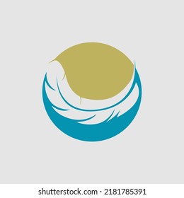 Feather logo images illustration design template
