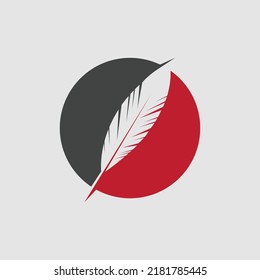 Feather logo images illustration design template