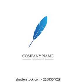 Feather logo images illustration design template