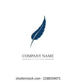 Feather logo images illustration design template