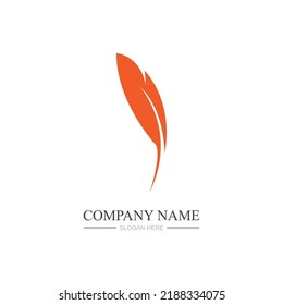 Feather logo images illustration design template