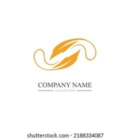 Feather logo images illustration design template