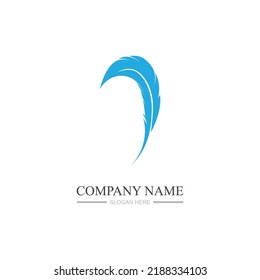 Feather logo images illustration design template - Shutterstock ID 2188334103