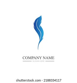 Feather logo images illustration design template