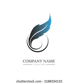 Feather logo images illustration design template