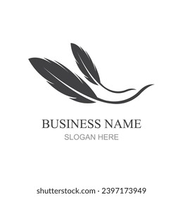 Feather logo images illustration design