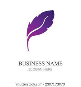 Feather logo images illustration design
