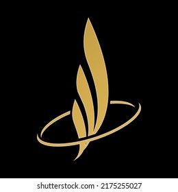 feather logo packed in luxury style