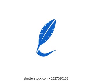 Feather logo pen icon law 