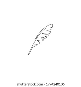 feather logo stock illustration design
