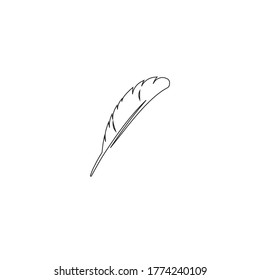 feather logo stock illustration design