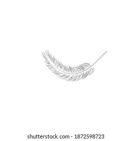 feather logo stock illustration design