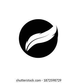 feather logo stock illustration design