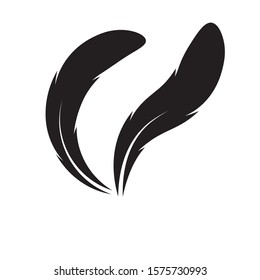 feather logo stock illustrator design