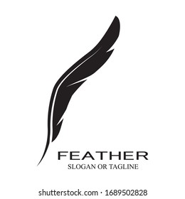 feather logo stock vektor template