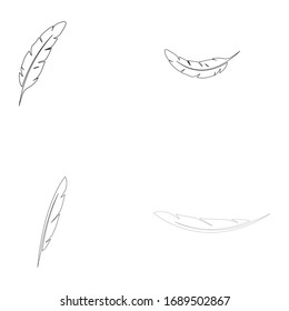 plantilla de vektor para el logotipo de pluma