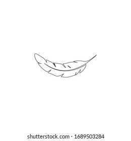 feather logo stock vektor template