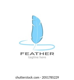 feather logo and logo template