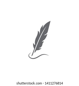 feather logo template vector icon design