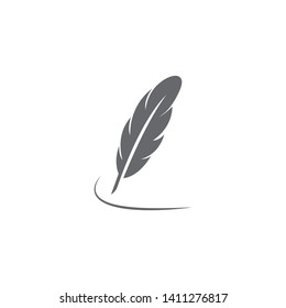 feather logo template vector icon design