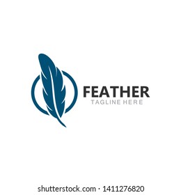 feather logo template vector icon design