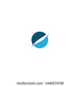feather logo template vector icon design
