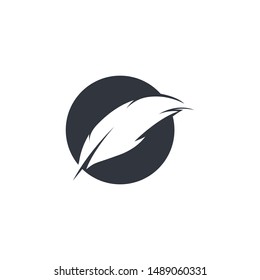 Feather logo template vector icon
