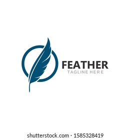 feather logo template vector icon design