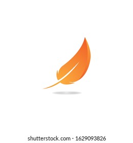 Feather logo template vector icon design
