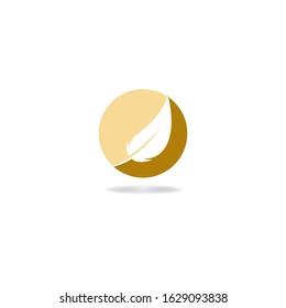 Feather logo template vector icon design
