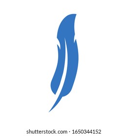 Feather logo template vector icon design